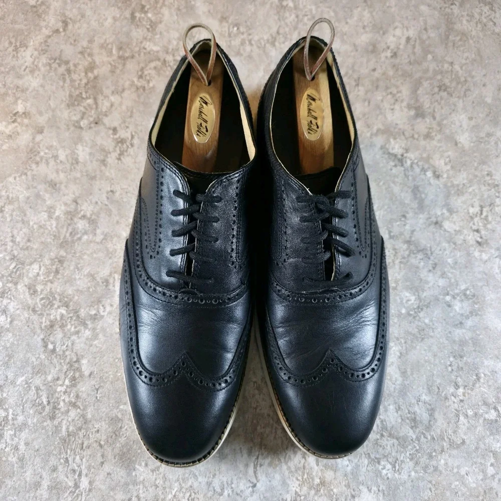 Cole Haan Original Grand Wingtip Oxford Black White Sole Mens Size 11.5 M